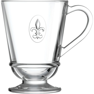 法国La Rochere凡尔赛玻璃杯子茶杯带把家用水杯耐热马克杯咖啡杯