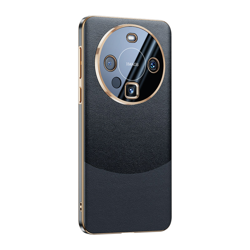 适用Mate60pro高端真皮手机壳