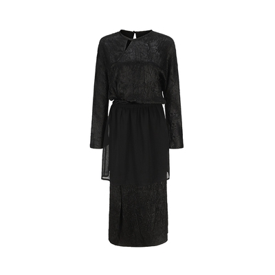 halfmoon新中式腰部系扣连衣裙