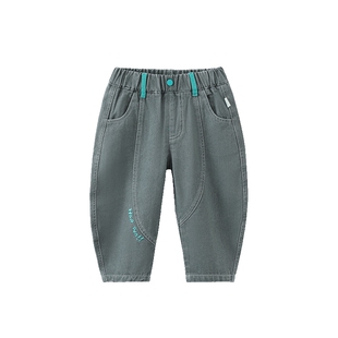 [弯刀裤防褪色]齐齐熊宝宝裤子春款男童牛仔裤儿童休闲裤2026新款