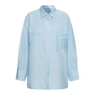 MOUSSY 早春新品清新休闲风宽松舒适衬衫外套女028IAA30-0101