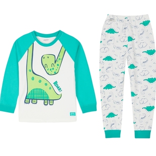 歌瑞家童装秋衣秋裤睡衣套装男童女童纯棉长袖内衣宝宝家居服乐友