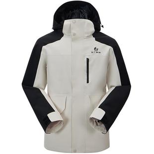 【林系列】美特斯邦威冲锋衣春季新款插肩摇粒绒二合一外套