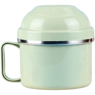 不锈钢304快餐杯 泡面碗学生保温饭盒便携便当成人双层带盖泡面杯