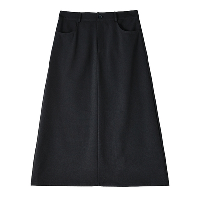 2025秋装新款高级感西装半裙女中长款大码胖MM高腰显瘦百搭半身裙