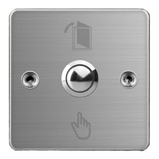 86型门禁按钮小区酒店电梯出门开关不锈钢常开门禁自动复位开关