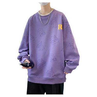 青少年港风宽松潮牌卫衣男学生