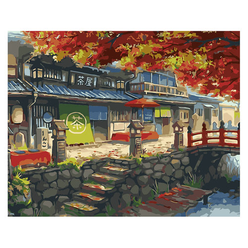 数字油画diy填充动漫填色油彩画日式手绘画风景涂色解闷手工画画