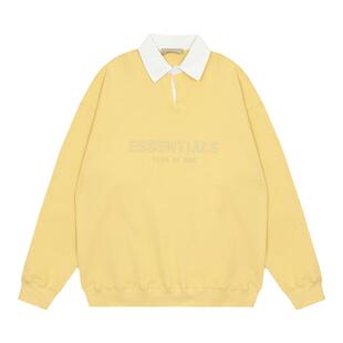 FEAR OF GOD FOG复线ESSENTIALS高街POLO领男女休闲华夫格卫衣潮
