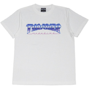 【大雄潮社】日版Thrasher 潮牌新款午夜渐变星火焰短袖T恤男 Tee