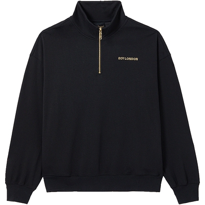 boylondon24金线绣花半拉链卫衣