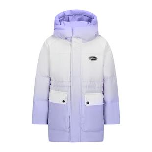 雪中飞童装2025新款儿童羽绒服女童中大童时尚渐变加厚保暖冬外套
