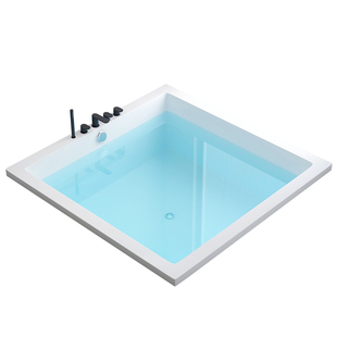 正方形嵌入式浴缸家用日式深泡私汤定制双人恒温按摩浴池0.8-2米