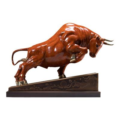 朱炳仁铜福牛顶势大牛摆件