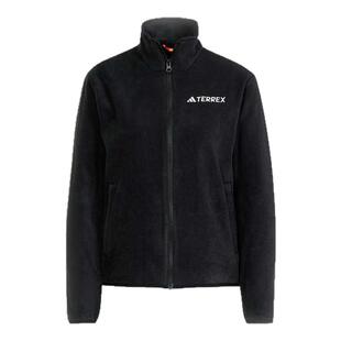 阿迪达斯女子2025春新款户外抓绒保暖运动夹克外套JP0800 JP1453