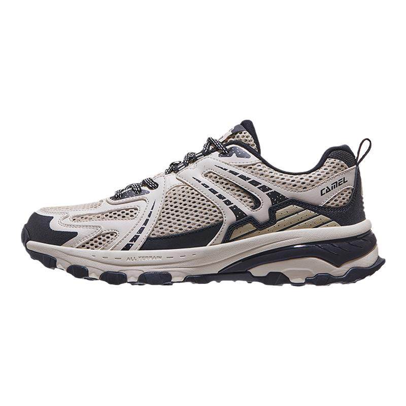 骆驼追光慢跑鞋男女网面透气防滑缓震徒步登山鞋复古休闲运动鞋