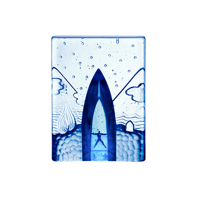 瑞典进口科丝塔水晶玻璃蓝调摆件