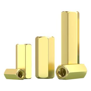 铜双通六角螺柱隔离柱螺母柱空心柱机箱主板电脑铜螺柱支撑柱M2M3