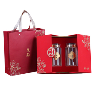 双开虫草包装盒粉双瓶胶囊礼盒纸盒冬虫夏草礼品盒空盒纸盒定制