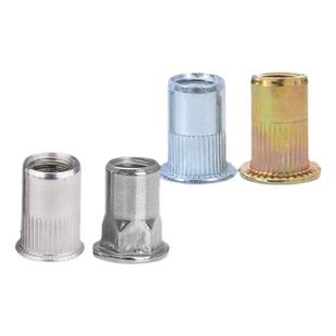 简易工具平头拉铆螺母不锈钢小沉头竖纹拉姆丝帽镀锌半六角M3-M12