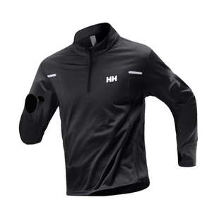 官方正品HH半拉链训练服男士冬季加绒保暖速干衣长袖健身运动t恤