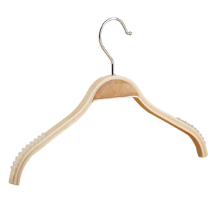 韩版竹木女士防滑木衣挂简易无痕服装店成人儿童夹板衣架雕刻LOGO
