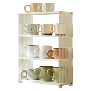 桌面杯架置物架轻奢杯子水杯茶杯架子咖啡杯马克杯放杯子收纳盒