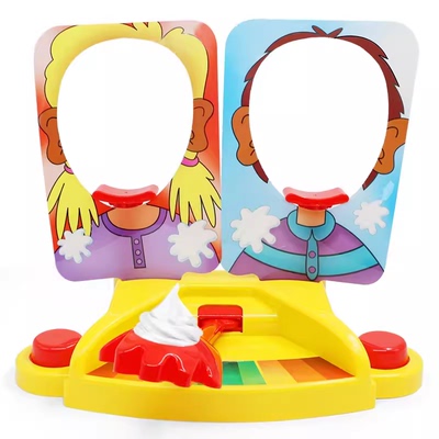 拍蛋糕奶油砸派打脸机对战玩具