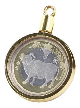 生肖牛纪念币钥匙扣吊坠代币扣