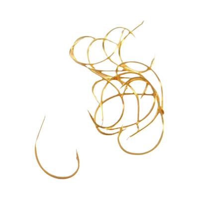 细条金色泥鳅钩超细挂活饵钓桂鱼筏钓钩路亚倒钓进口散装翘嘴鱼钩