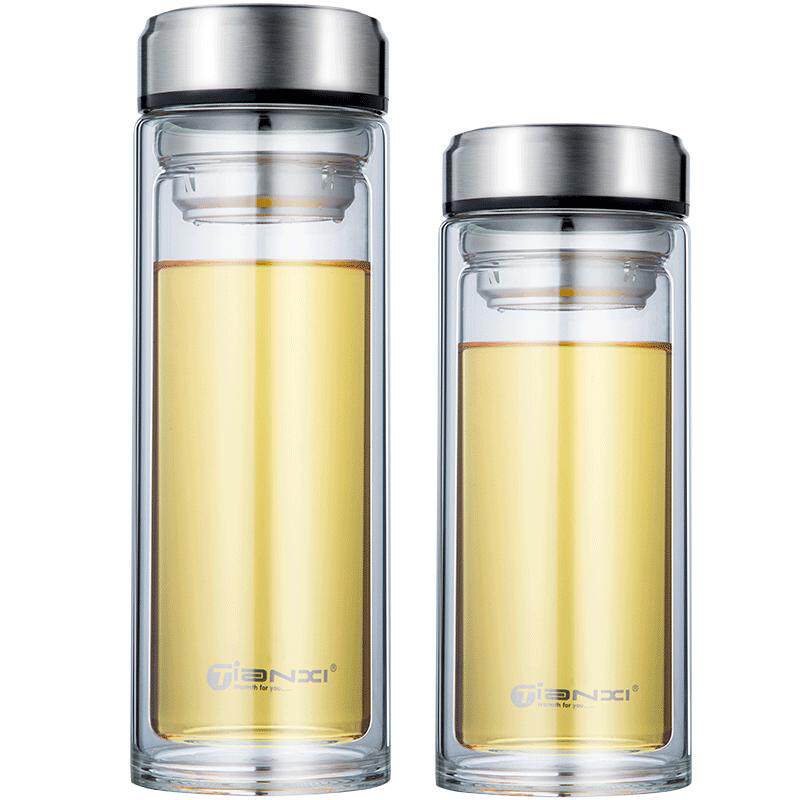 耐热双层玻璃杯水杯1000ml大号