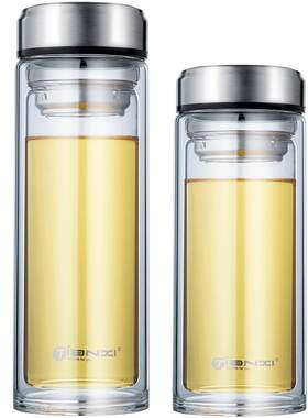 耐热双层玻璃杯水杯1000ml大号
