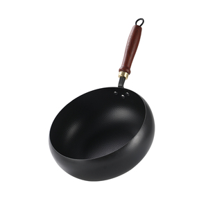 九鼎铸匠锤纹大肚锅家用无涂层炒菜锅不易粘精铁锅旗舰店正品熟铁