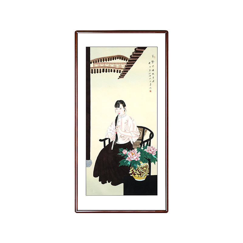 人物国画字画挂画客厅玄关走廊