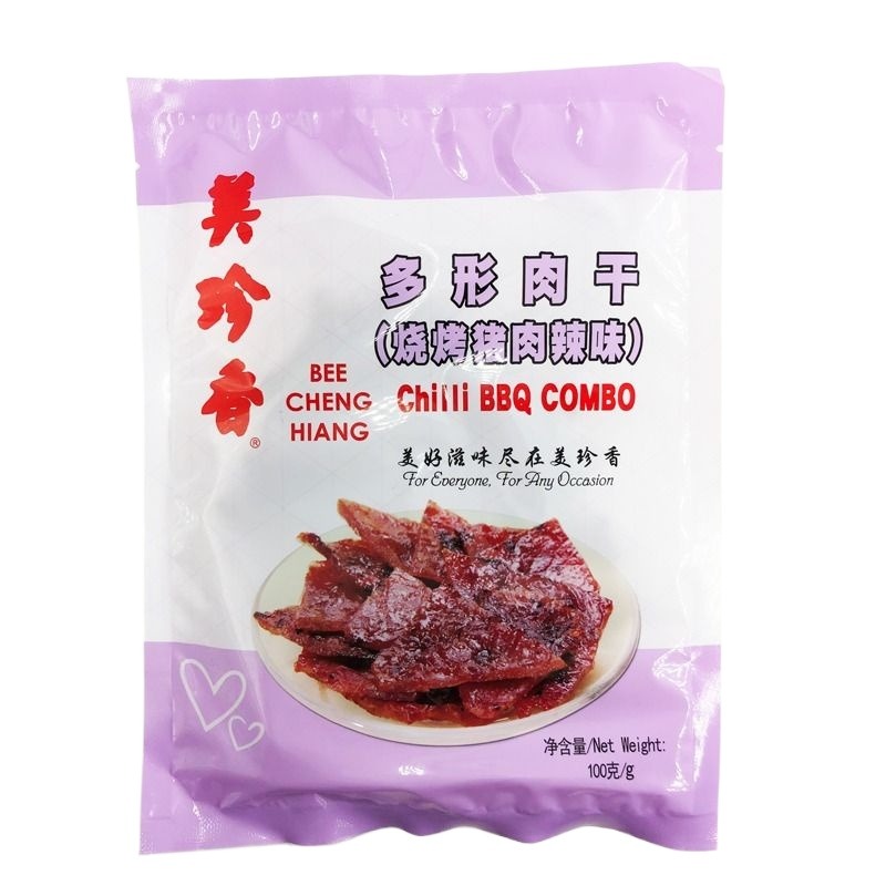 美珍香多形烧烤猪肉100g非肉脯肉干办公室休闲零食小吃新加坡解馋