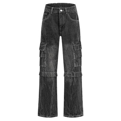 工装牛仔裤宽松休闲百搭情侣长裤