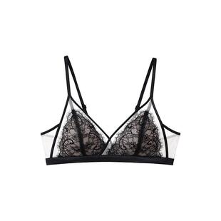 ubras王妃蕾丝法式三角杯内衣轻薄美背无钢圈缎面文胸罩