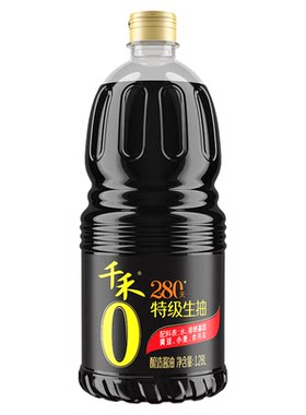 千禾0特级生抽酱油280天1.28L家用炒菜凉拌【农场砍价】