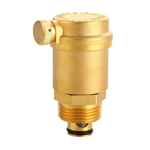 家用黄铜暖气自动排气阀dn25专用地暖片主管道放空气阀自来水管全