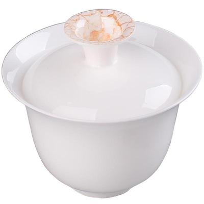 一人独饮骨瓷薄胎盖碗茶杯