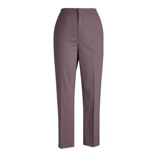 [律政佳人]LANDI烟灰紫羊毛西装裤女长裤2024年春季新款西裤