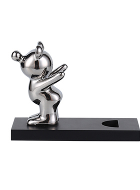 网红暴力熊客厅玄关电视酒柜开业摆件家居装饰落地摆件乔迁新居