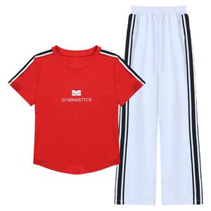 广场舞服装夏季新款纯棉长袖上衣时尚运动舞蹈服跳舞衣服演出服女