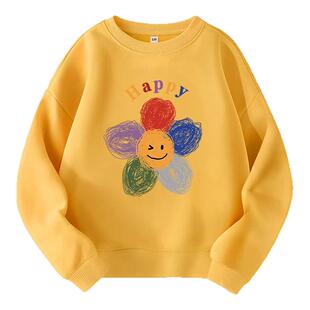 儿童服装班服卫衣圆领儿童演出秋冬男女童卫衣小学生运动会演出服