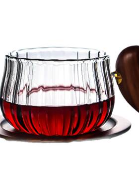 VIANNA木柄手冲咖啡杯玻璃水杯