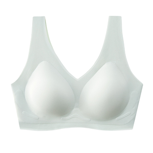 纯珂斯尼无痕内衣女夏季大胸显小无钢圈运动背心式文胸罩美背睡眠