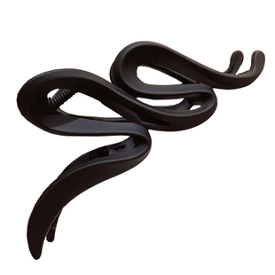 新款高级感磨砂黑茶咖色曲线大号抓夹简约纯色百搭慵懒时尚盘发夹