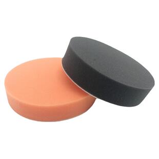 234寸5寸6寸7寸汽车美容抛光海绵盘打蜡橙色平面波浪自粘式抛光轮