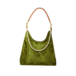 故宫淘宝｜花间玉兔丝绒包单肩包手提包博物馆文创新中式生日礼物