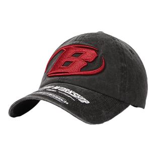 棒球帽宽帽檐大脸显脸小暗黑高街美式水洗鸭舌帽子大头围情侣潮牌